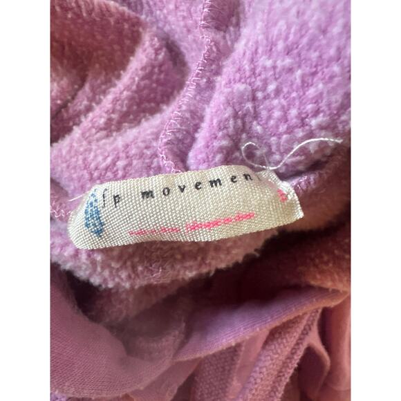 Women M Free People FP Movement Purple Work It Out Hoodie Hooded Sweatshirt - Picture 6 of 6